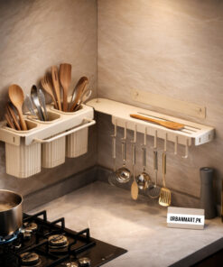 Foldable Wall Mountain Kitchen Organizer Rack & Storage Holder | Heavy Quality