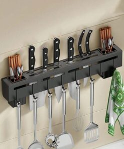 Alternative view of Stainless Steel Wall Mount Knife Holder Metal Multi-Purpose