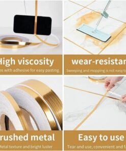 Alternative view of Self-adhesive Golden Decoration Tape 1.0CM × 50Meter