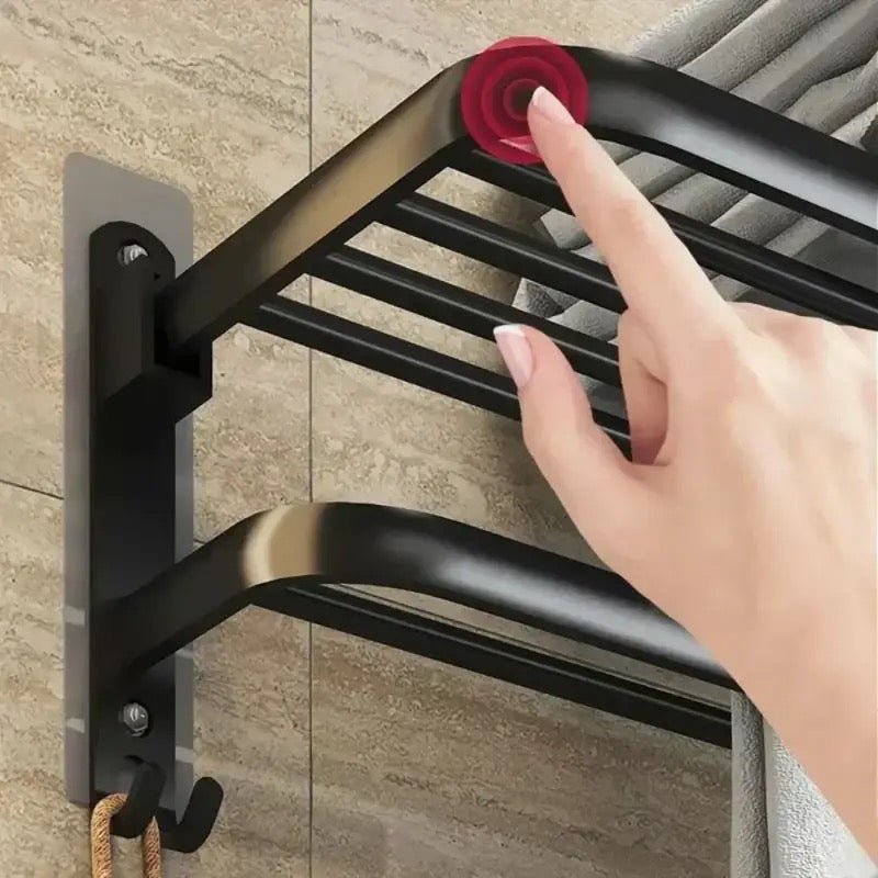 Aluminum No Drilling Movable Towel Rack - Image 4
