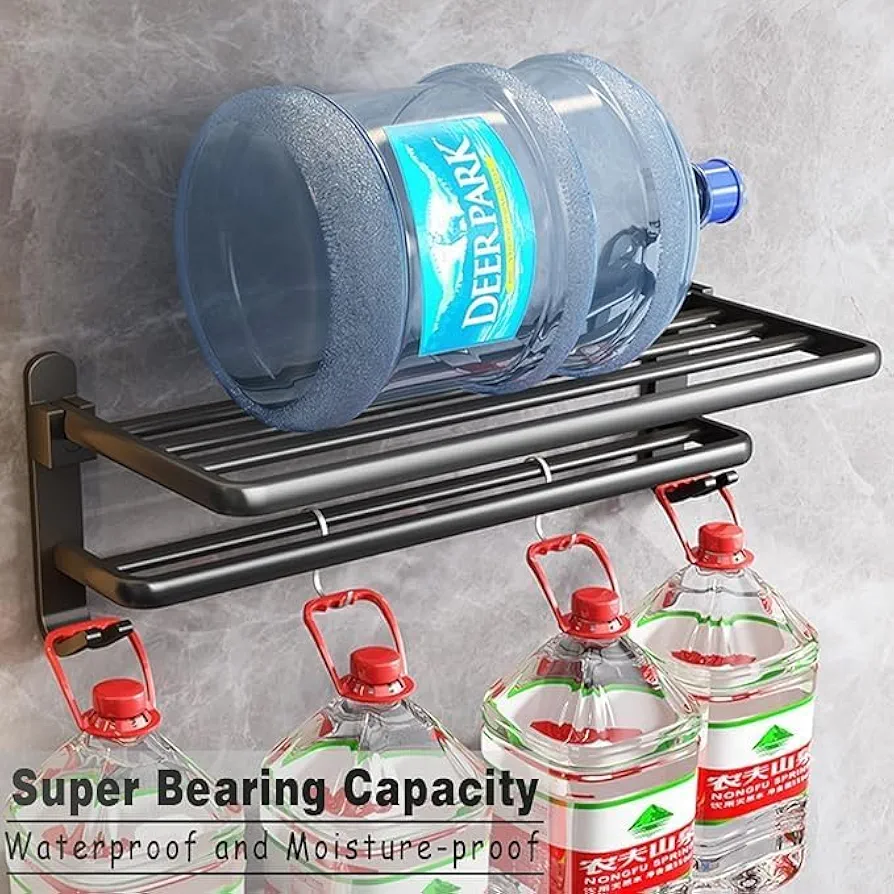 Aluminum No Drilling Movable Towel Rack - Image 8