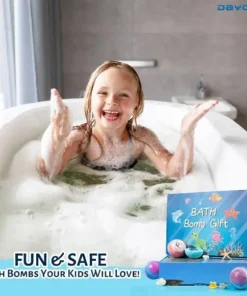 6Pcs Bath Bombs for Kids with Toys Inside Bath Bombs Gift Set with Sea Animals Toys