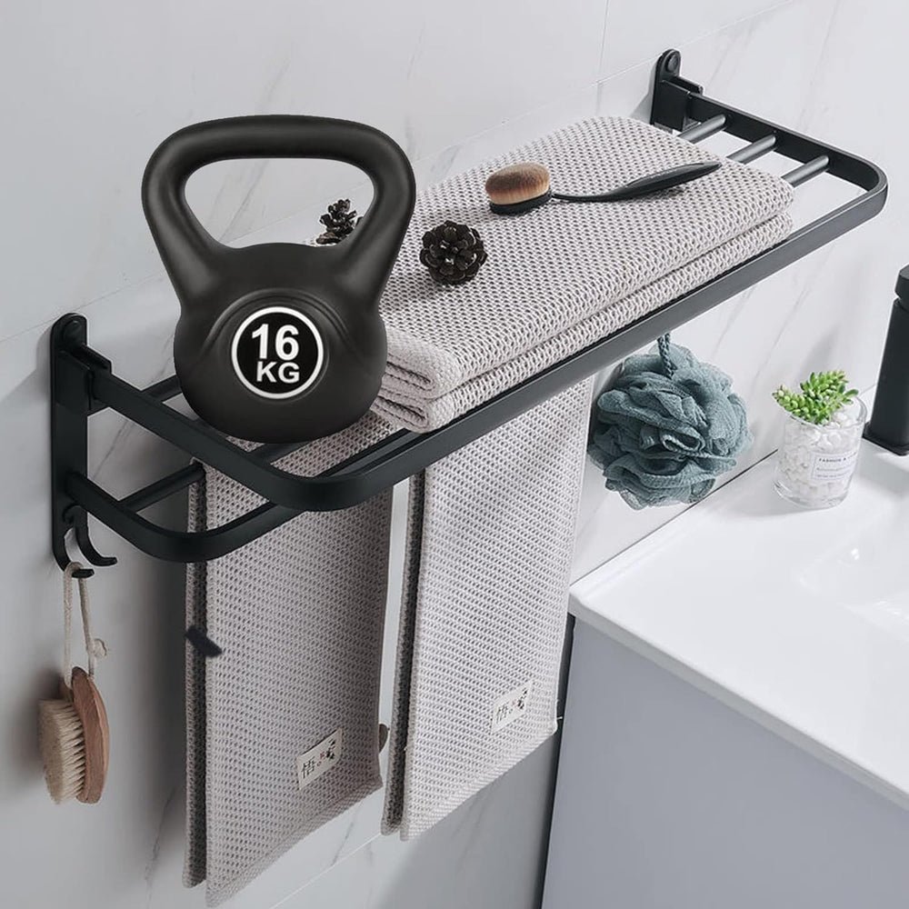 Aluminum No Drilling Movable Towel Rack - Image 6