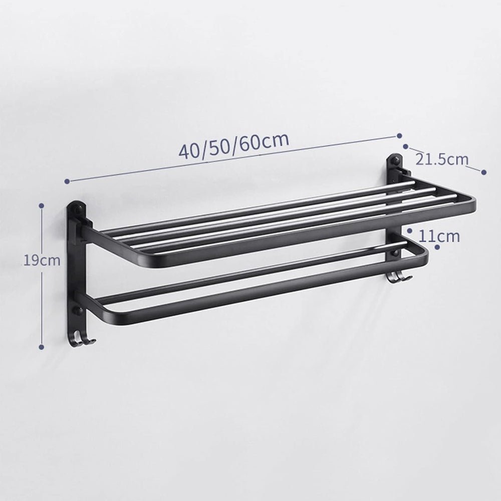 Aluminum No Drilling Movable Towel Rack - Image 9